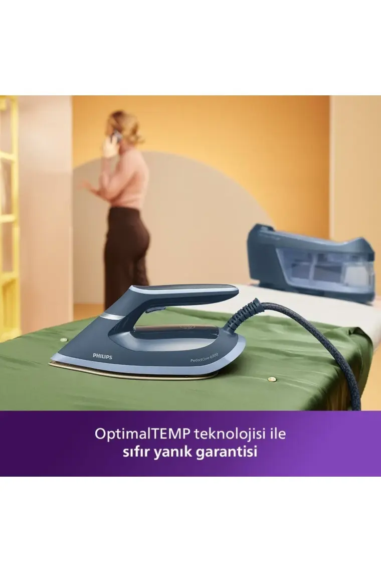 Philips PSG6042/206000 Serisi Perfectcare Buhar Kazanlı Ütü, Güçlü Buhar, 1,8 L Çıkarılabilir Su Haznesi, Sıfır Yanık Riski, SteamGlide,