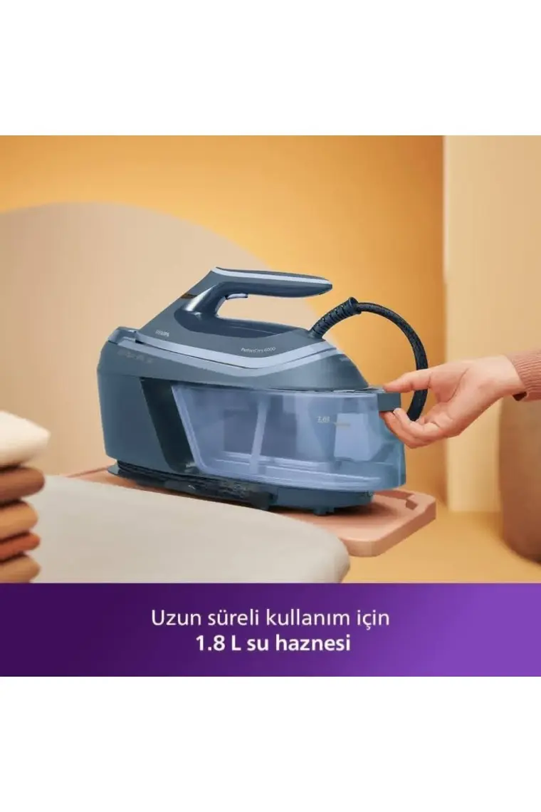 Philips PSG6042/206000 Serisi Perfectcare Buhar Kazanlı Ütü, Güçlü Buhar, 1,8 L Çıkarılabilir Su Haznesi, Sıfır Yanık Riski, SteamGlide,