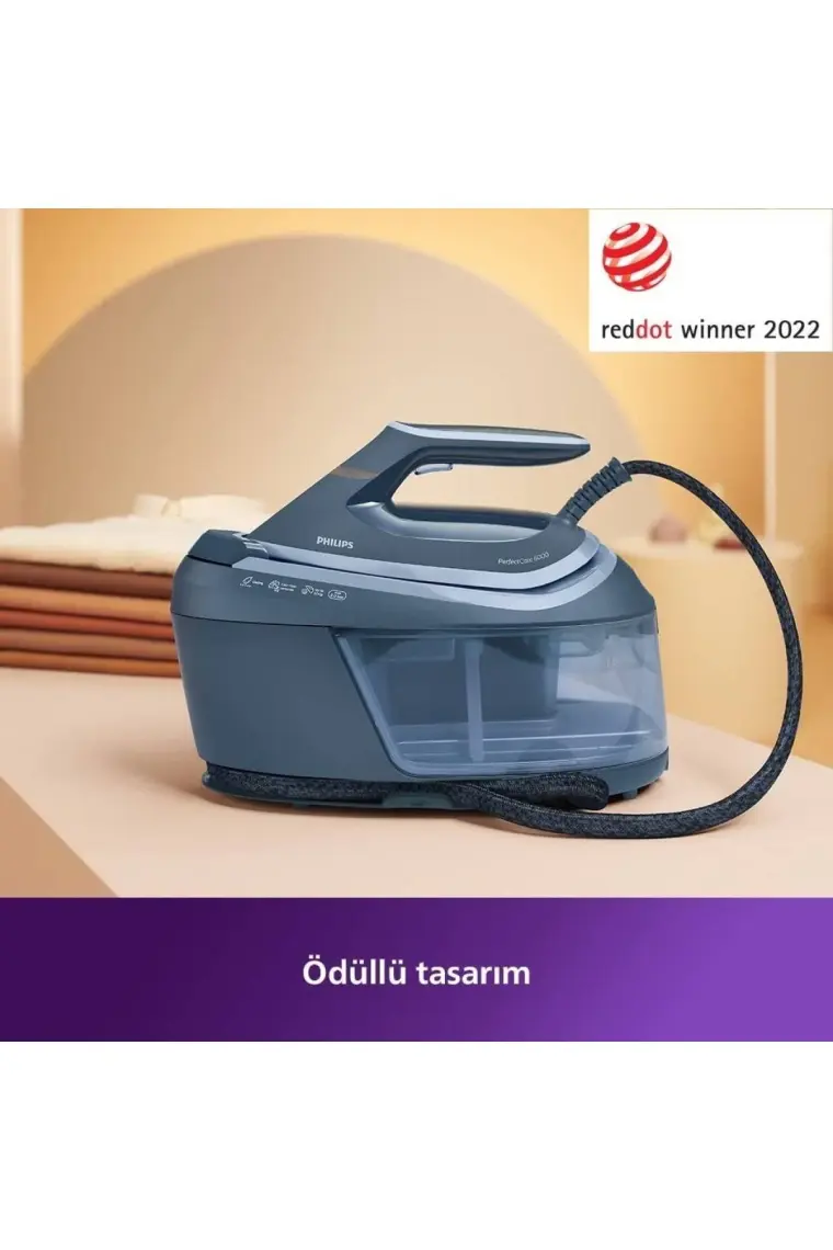 Philips PSG6042/206000 Serisi Perfectcare Buhar Kazanlı Ütü, Güçlü Buhar, 1,8 L Çıkarılabilir Su Haznesi, Sıfır Yanık Riski, SteamGlide,