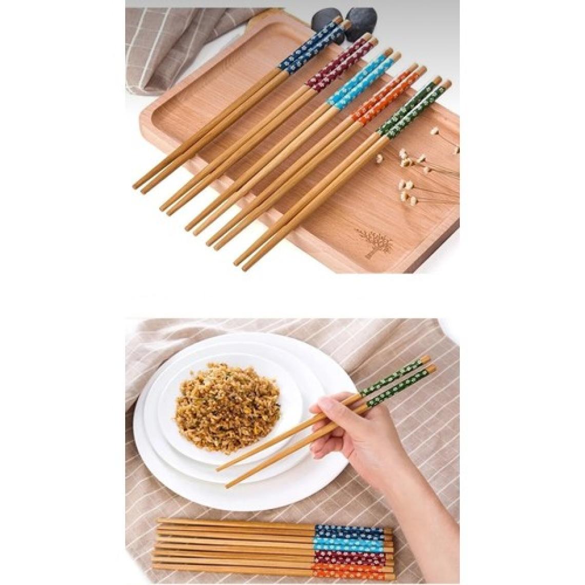 Baysa 5 Çift Bambu Sushi-Fettucini Chopsticks Yemek Çubuğu