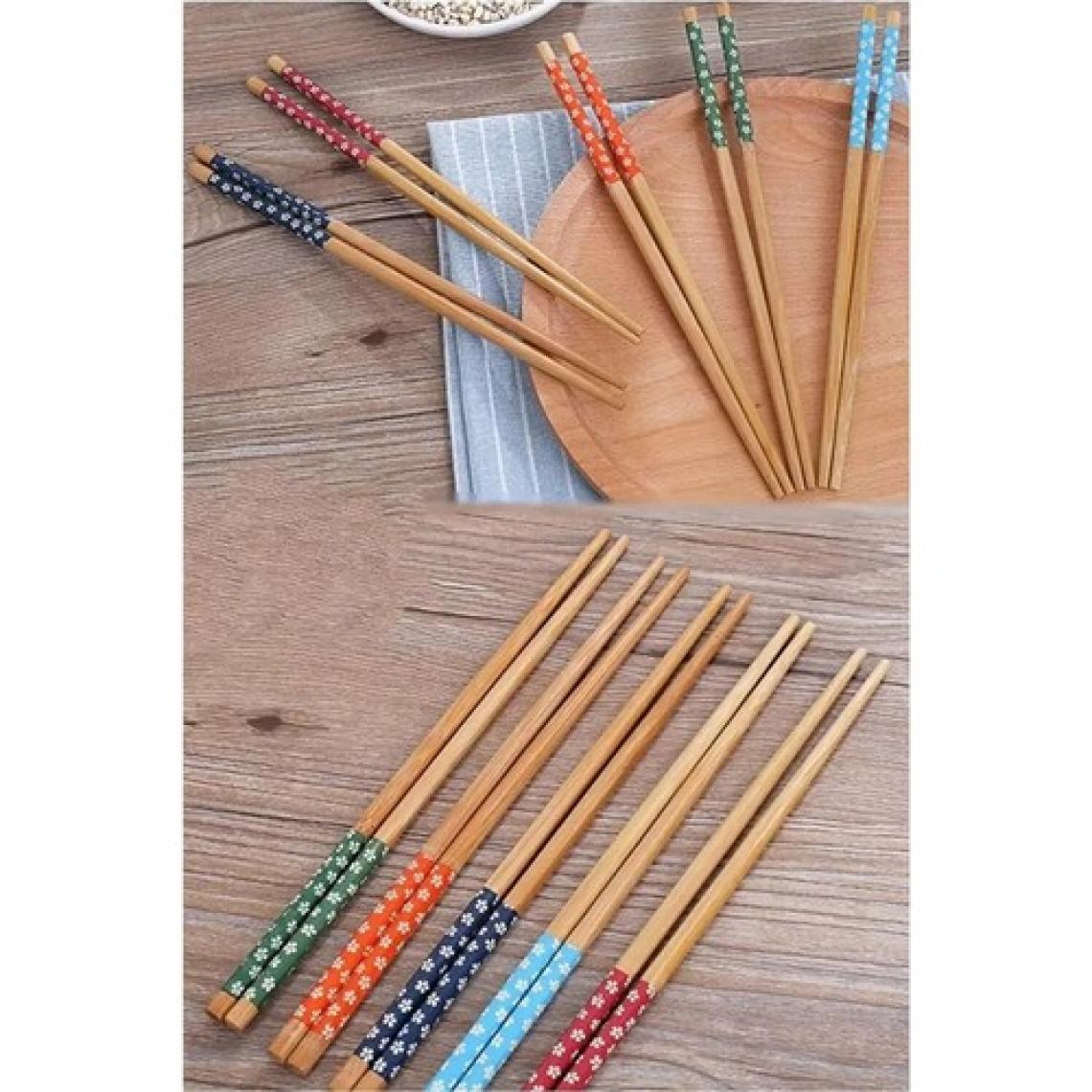 Baysa 5 Çift Bambu Sushi-Fettucini Chopsticks Yemek Çubuğu