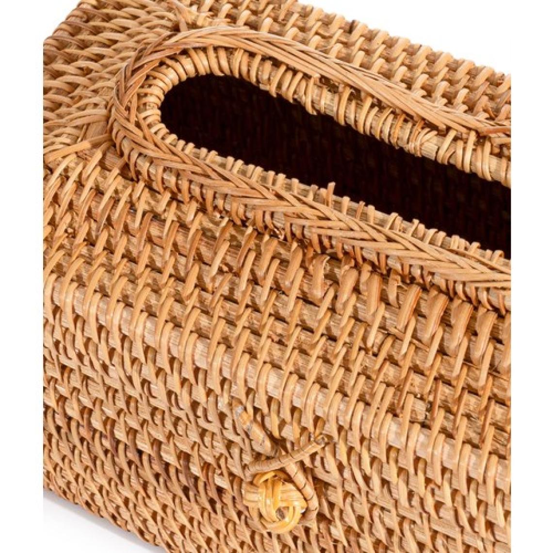 Meander Rattan El Yapımı Dikdörtgen Büyük Boy Peçetelik 23x12x11cm 8922