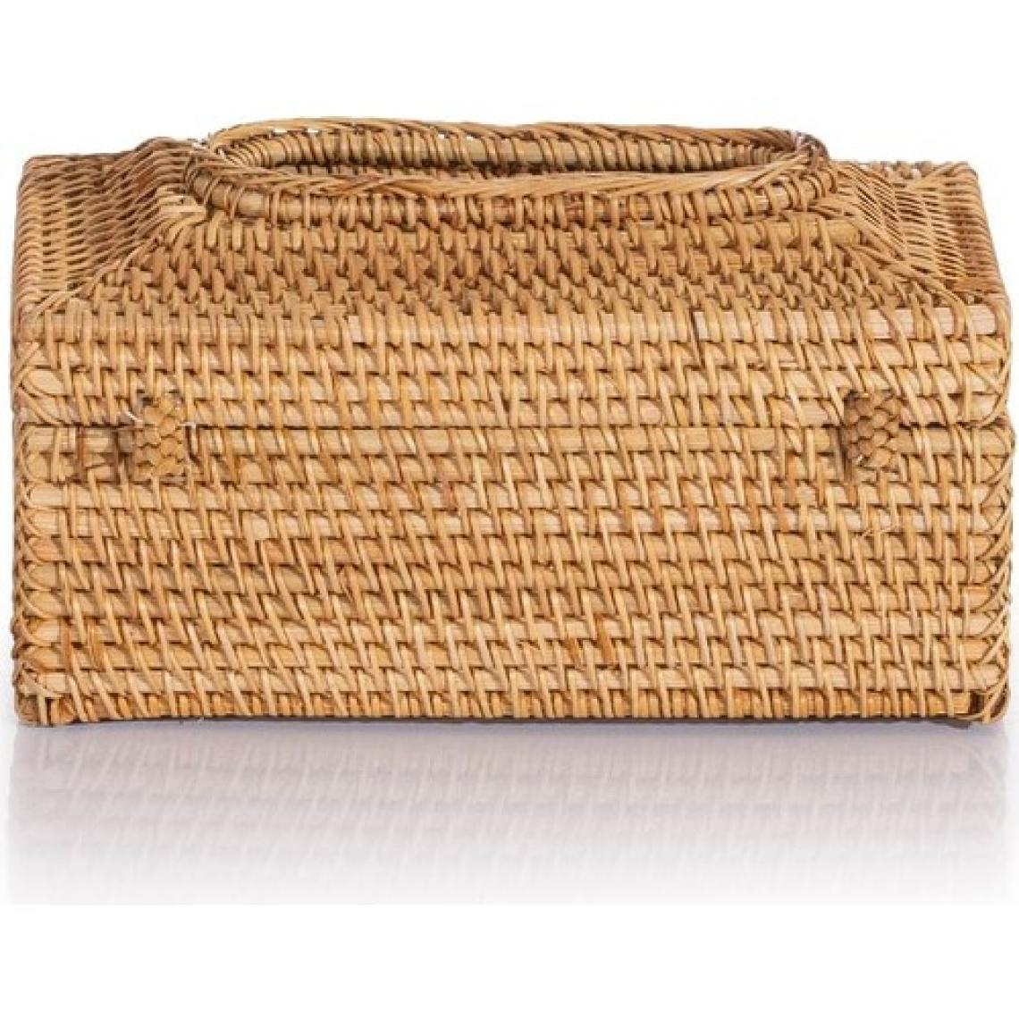 Meander Rattan El Yapımı Dikdörtgen Büyük Boy Peçetelik 23x12x11cm 8922
