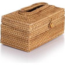 Meander Rattan El Yapımı Dikdörtgen Büyük Boy Peçetelik 23x12x11cm 8922