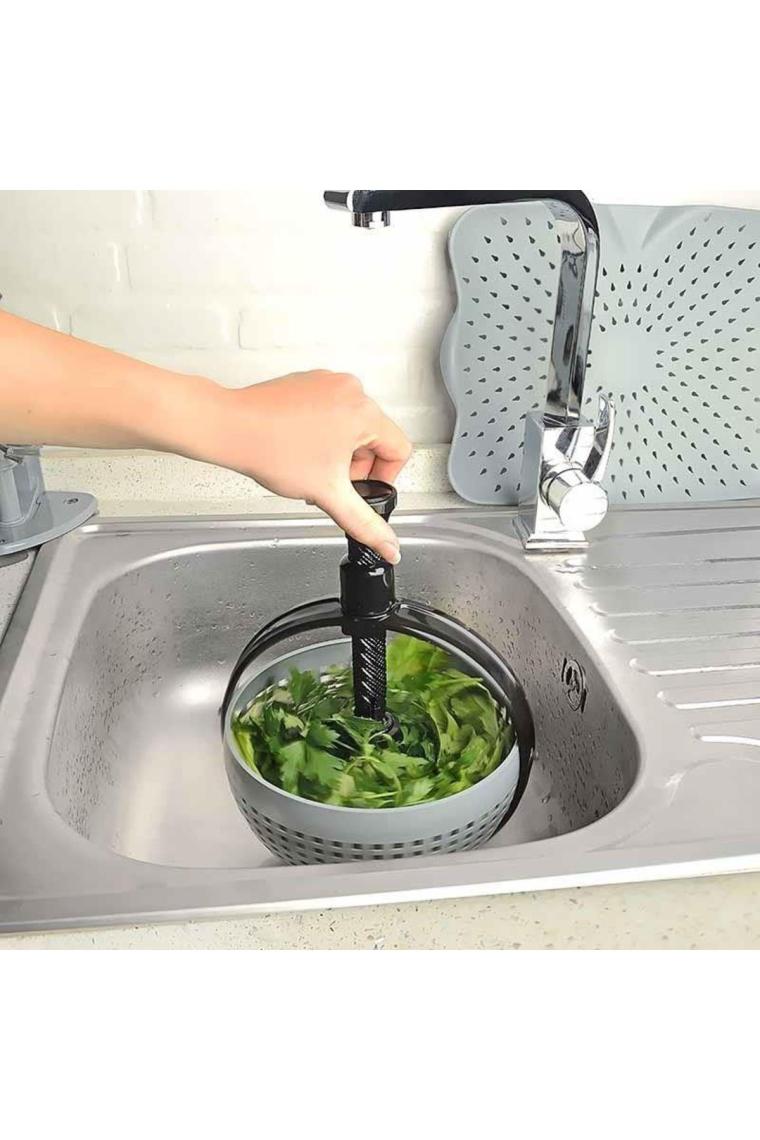 Express Salata Sebze Kurutucu Basma Kollu Süzgeç