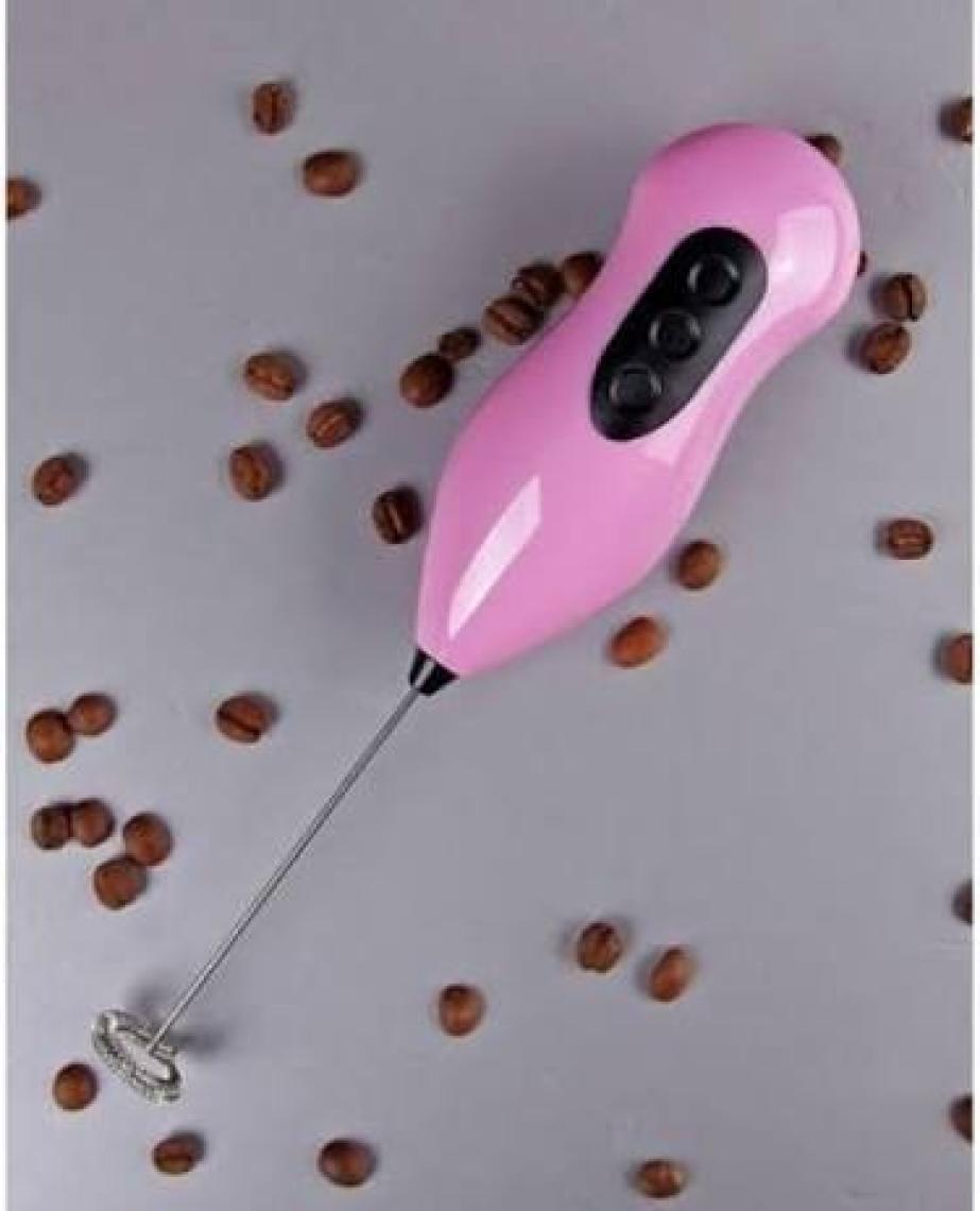 CandyShine Pilli Mini Mixer Kahve Süt Köpürtücü Karıştırıcı Cappuccino Mixer Mavi