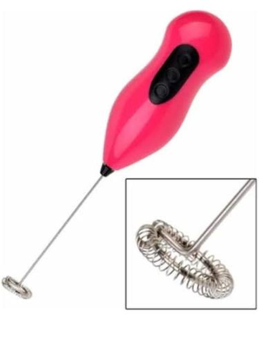CandyShine Pilli Mini Mixer Kahve Süt Köpürtücü Karıştırıcı Cappuccino Mixer Mavi