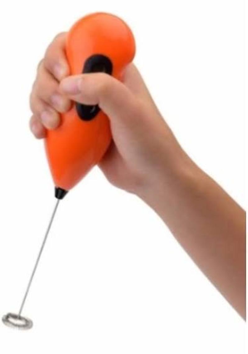 CandyShine Pilli Mini Mixer Kahve Süt Köpürtücü Karıştırıcı Cappuccino Mixer Mavi