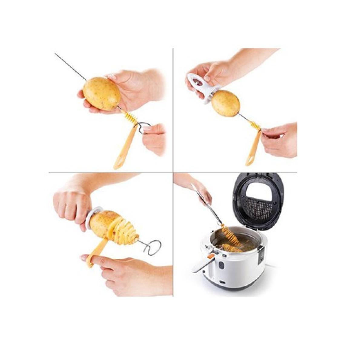 Spiral Patates Dilimleyici Aparat Çubukta Patates Cips Yapma