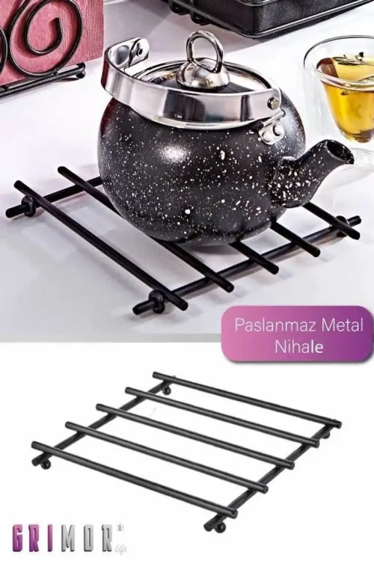 Grimor Life Paslanmaz Yanmaz Siyah Metal Nihale