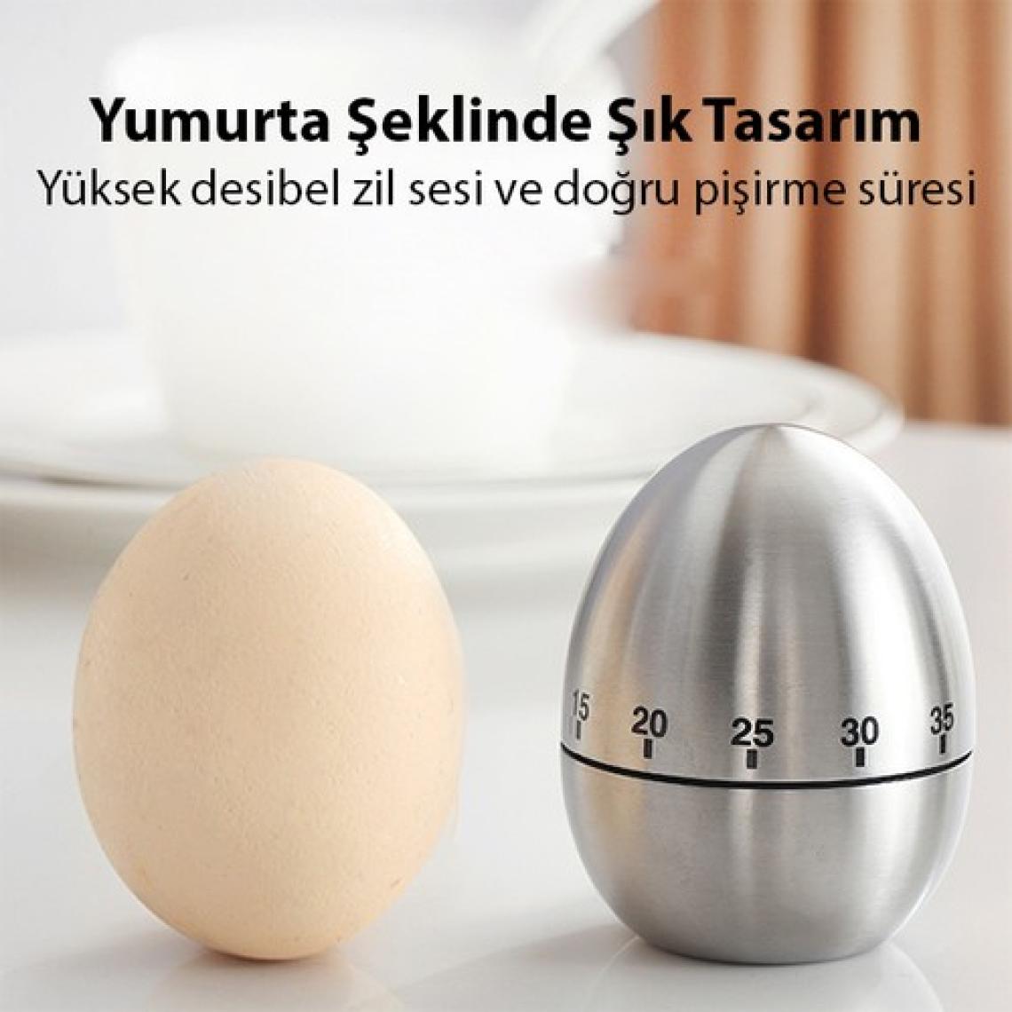Ezere Mekanik Arama Pişirme Mutfak Zamanlayıcı Alarmı 60 Dakika Paslanmaz Çelik
