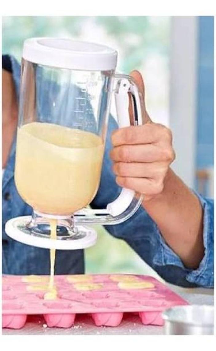 Ensa Pratik Hamur Dağıtıcı Pancake Krep Muffin Kolay Akıtma Kabı Porsiyonlayıcı