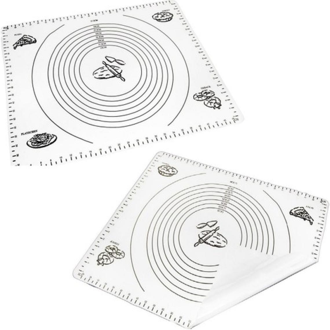 Tilbe Home Hamur Matı Açma Silikon Silpat Hamur Açma Silikon Pasta Fırın Hamur Matı Alt Açma Beyaz Büyük Boy