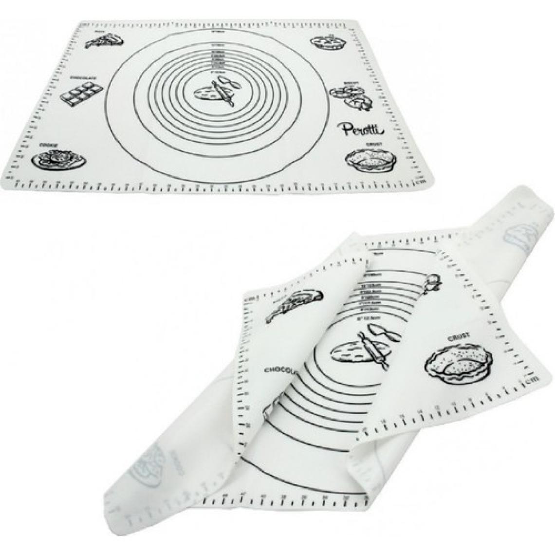 Tilbe Home Hamur Matı Açma Silikon Silpat Hamur Açma Silikon Pasta Fırın Hamur Matı Alt Açma Beyaz Büyük Boy