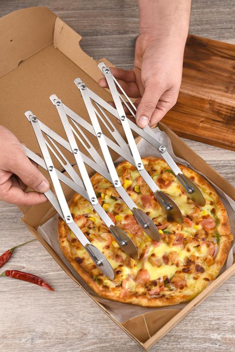 Chavin Çelik 5 Tekerlekli Mantı ve Pizza Hamur Kesme Ruleti CIN785