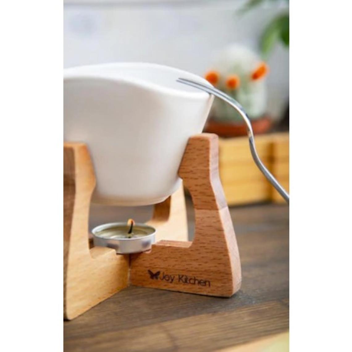 Joy Kitchen Ahşap Standlı Fondü Seti Beyaz Renk