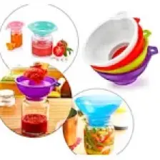Myglobal Geniş Ağızlı Konserve Kavanoz Hunisi ile Şeker Salça Sos Pratik Bir Şekilde Doldurun Sert Plastik