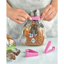 Lovyco 5'li Jumbo Plastik Kilitli Torba Poşet Ağız Kapatma Mandalı Klipsi Fildişi
