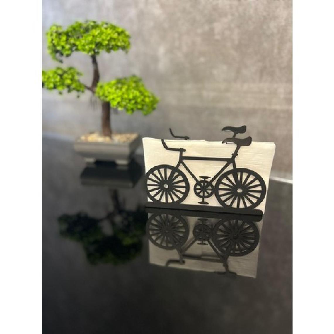 Decorelax Bisiklet Temalı Siyah Metal Peçetelik