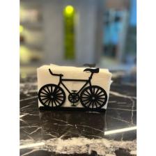 Decorelax Bisiklet Temalı Siyah Metal Peçetelik