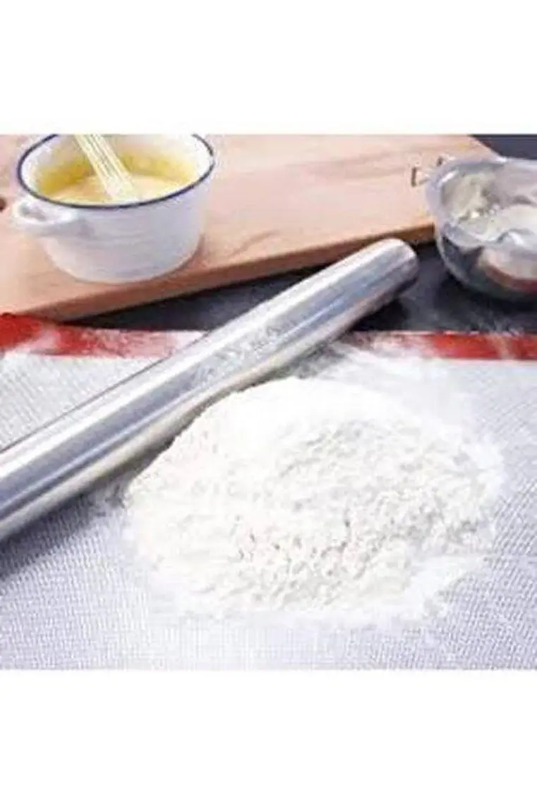 Mavienerji 90 cm Paslanmaz Alüminyum Oklava Pratik Hamur Yufka Açma Oklavası 90 cm