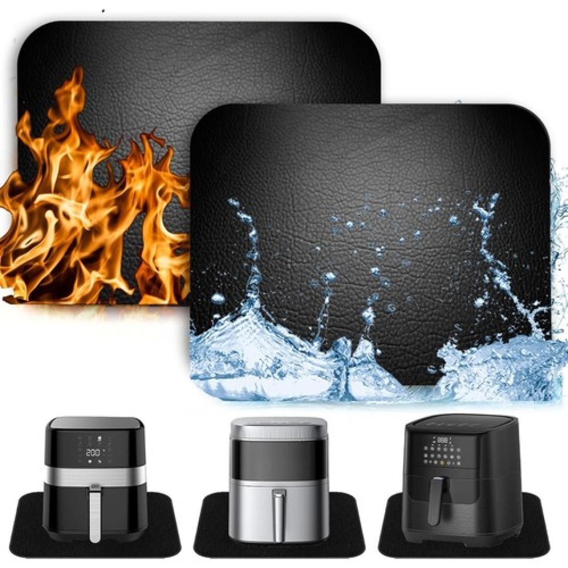 Valerine Life Airfryer Matı Isıya Dayanıklı Su Geçirmez Kaymaz Yıkanabilir Siyah Pad 35X45CM