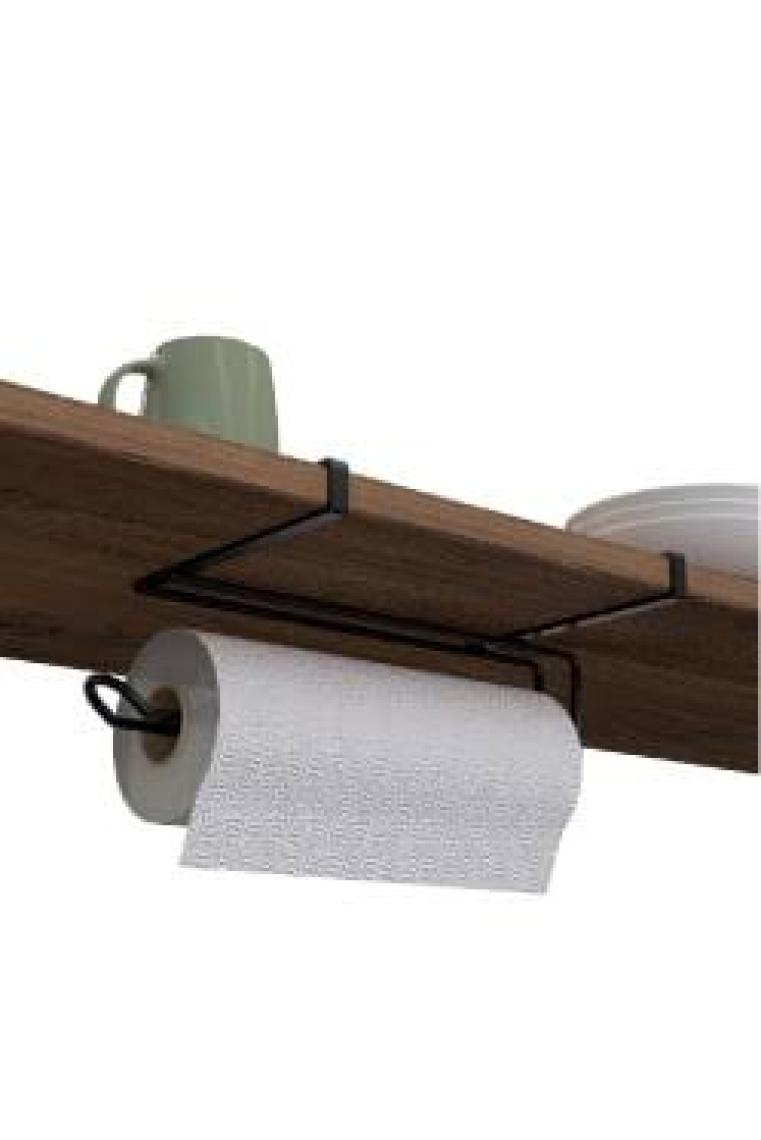 Asy Roll Kağıt Havlu Tutucu Raf Altı Rafı Siyah