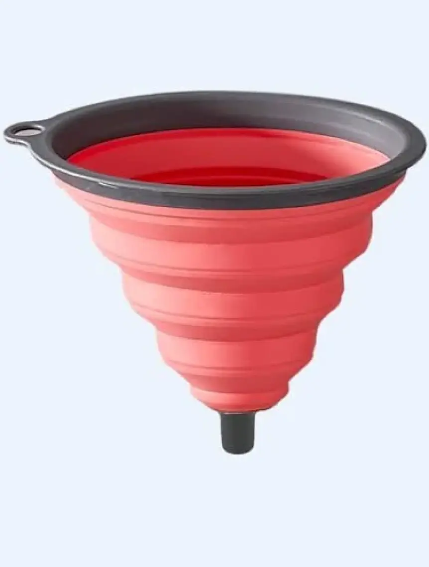 Qlux Ideas Karbonplast Çift Renkli Akordeon Huni - Double Color Accordion Funnel