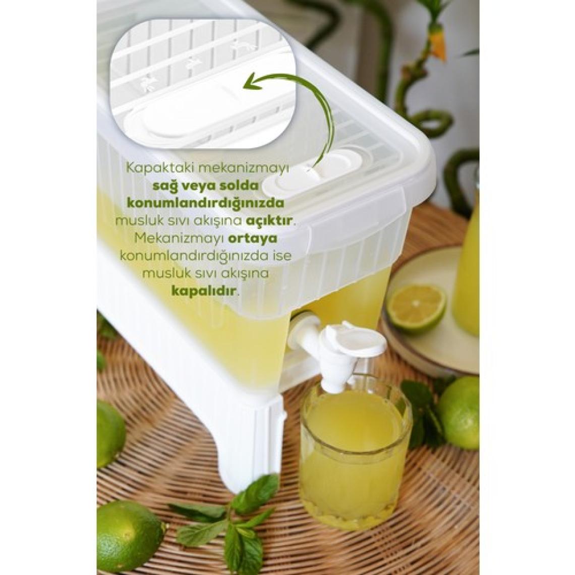 Vienev 4 Litre Su ve Limonata Sebili Beyaz
