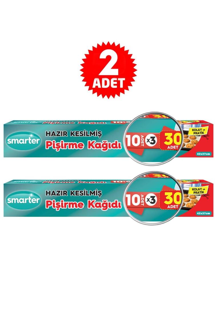 60 Adet Yağlı Pişirme Kağıdı Hazır Kesilmiş 2 Paket ( 30 Adet X 2 )