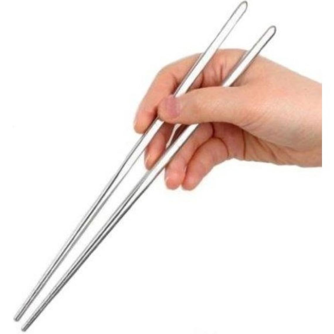 Metal Chopstick 5 Çift  Paslanmaz Çelik Çin Çubuğu Yemek Çubukları 5 Çift