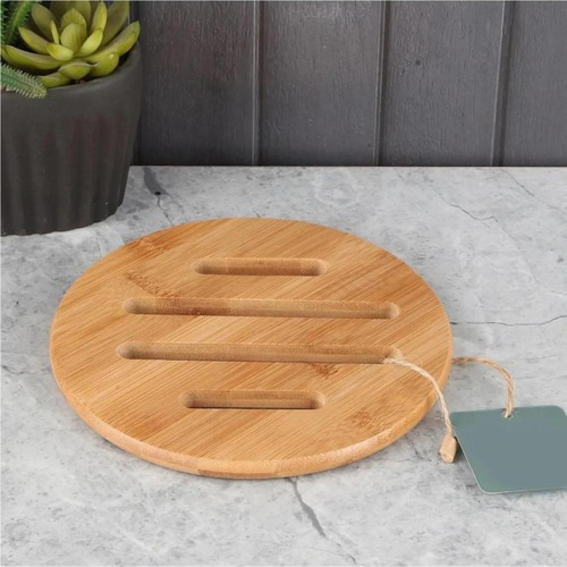 Tamu Bambu Yuvarlak Nihale Çaydanlık Altlığı Tencere Altlığı 17X17 cm Altlık