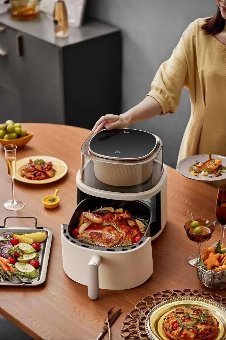 BR660 Fritöz Otomatik Karıştırıcı Zaman Ayarı XL 6 Litre Airfryer