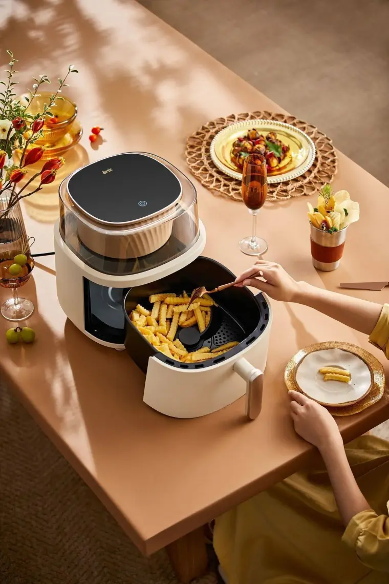 BR660 Fritöz Otomatik Karıştırıcı Zaman Ayarı XL 6 Litre Airfryer