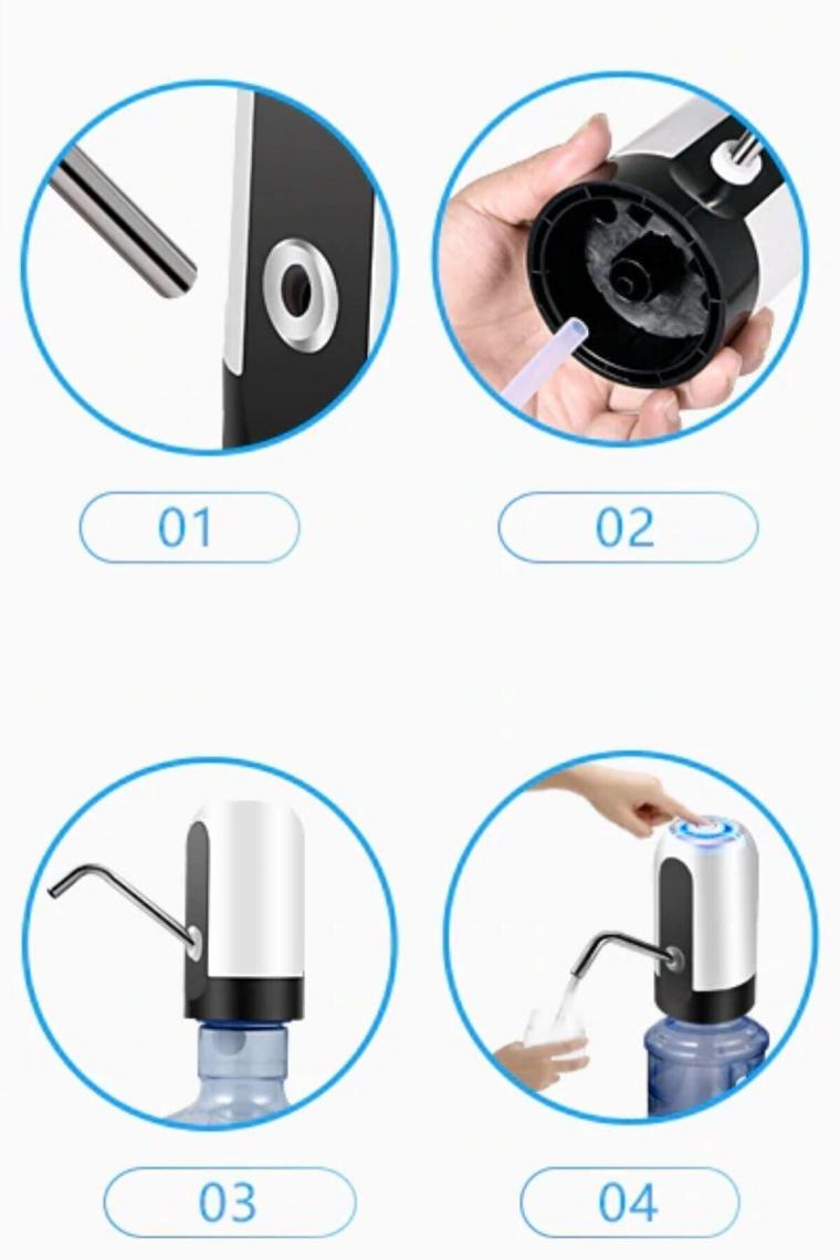Rays Dijital Yeni Nesil Su Pompası USB Şarjlı Damacana Pompası