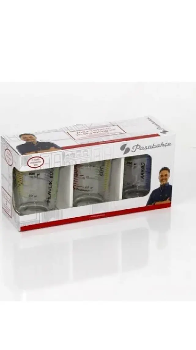 Paşabahçe 3'lü Ölçü Bardağı Seti - Dayanıklı Cam, 200 cc, Şeffaf, Bulaşık Makinesinde Yıkanabilir