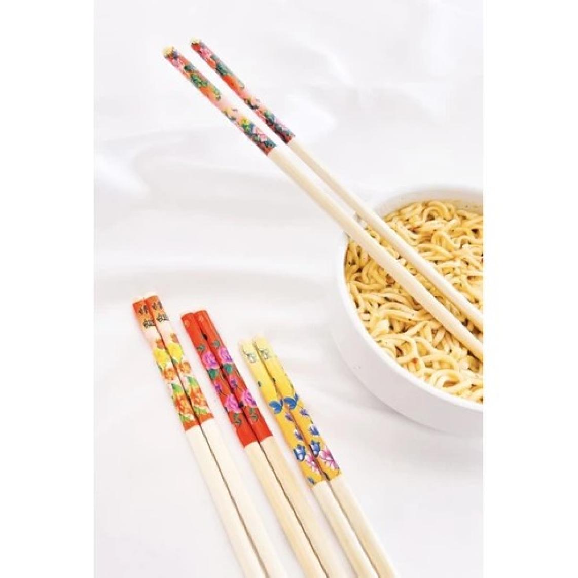 Greathings Desenli Organik Bambu Çin Çubuğu Chop Sticks 10 Çift