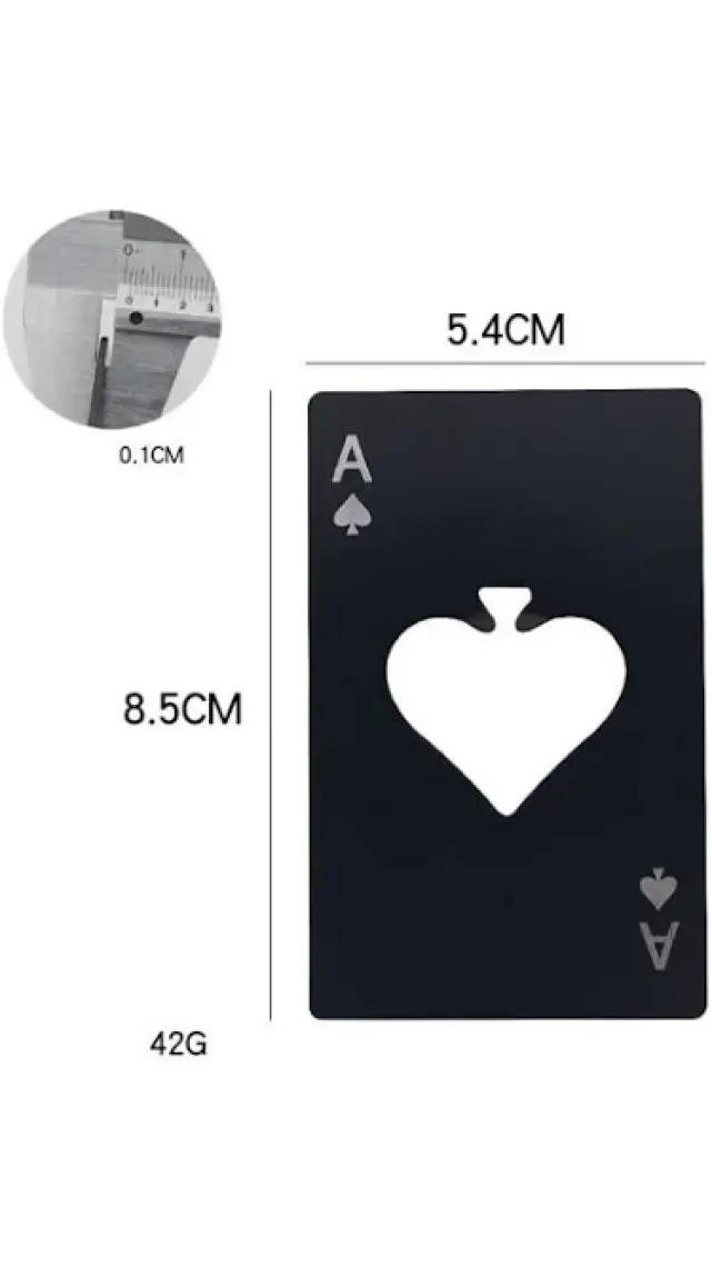 Valkyrie Poker Kart Maçı As'ı Paslanmaz Çelik Şişe Açacağı