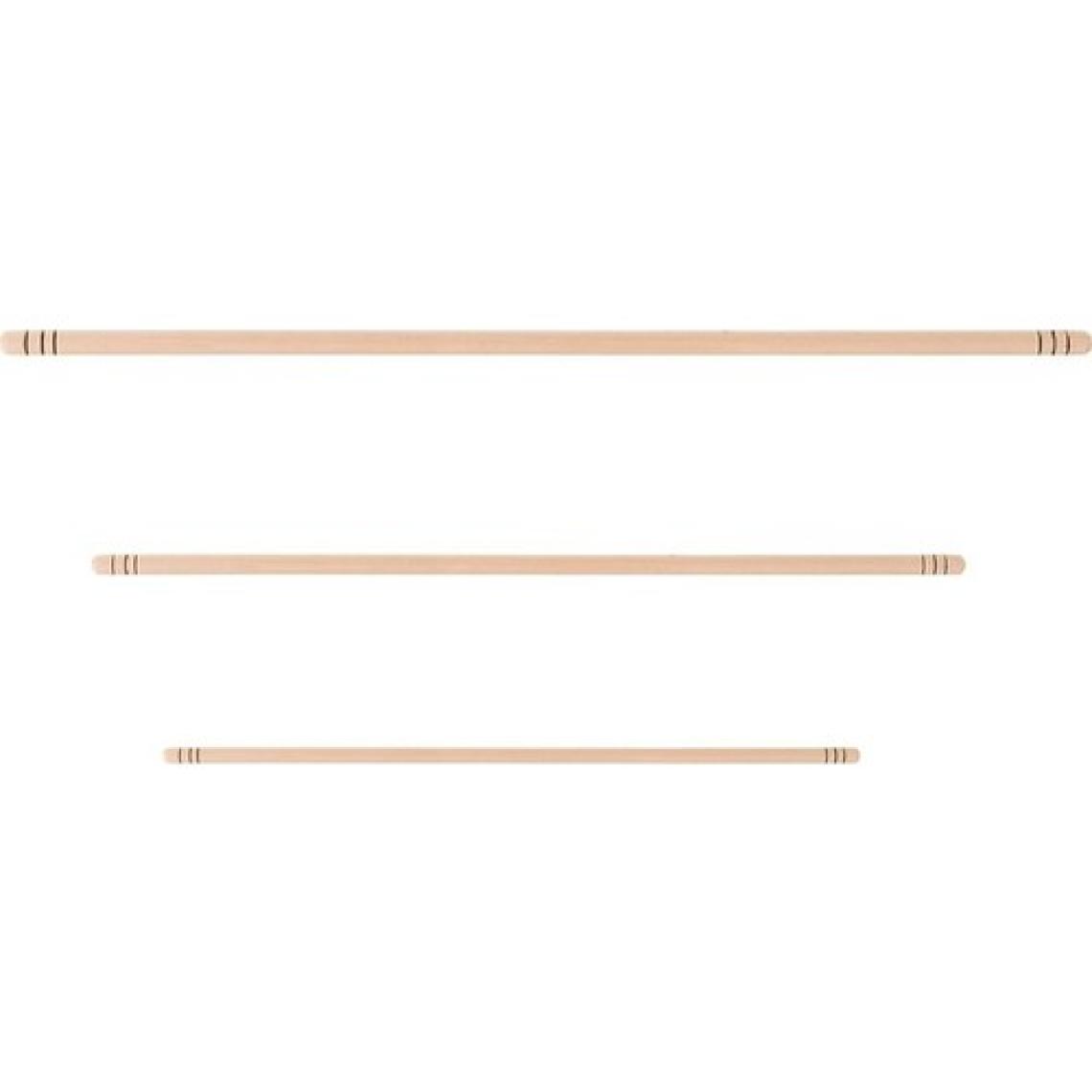 Emr Doğal Verniksiz Ahşap Oklava 3 Lü Set 50/60/80 Cm.