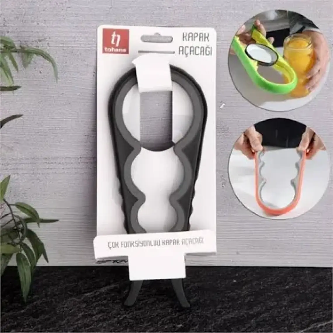 Tohana Silikon Kapak Açacağı - Gri - 26 cm