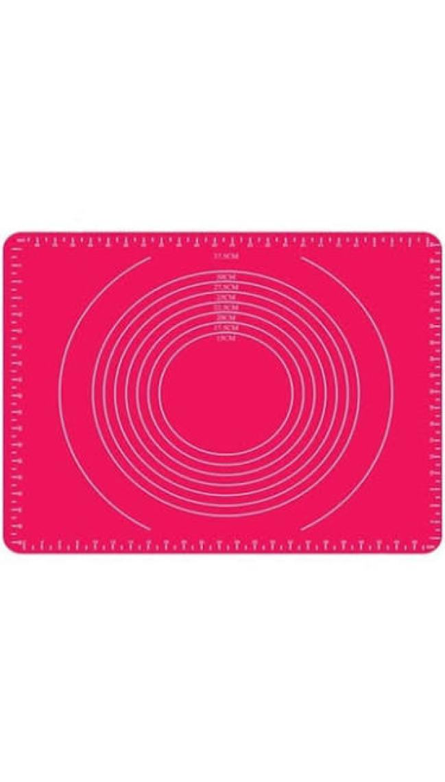 Tantitoni Açık Pembe Ölçekli Silikon Hamur Açma Matı 50CM