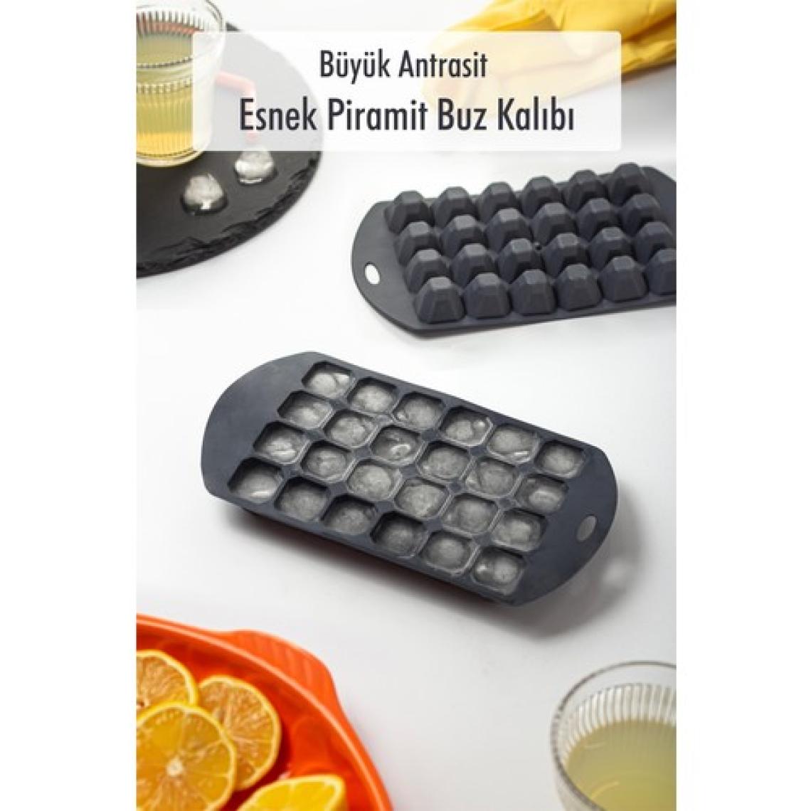 EW's Kitchenware Büyük Antrasit Piramit Buz Kalıbı (13*24*2 Cm)