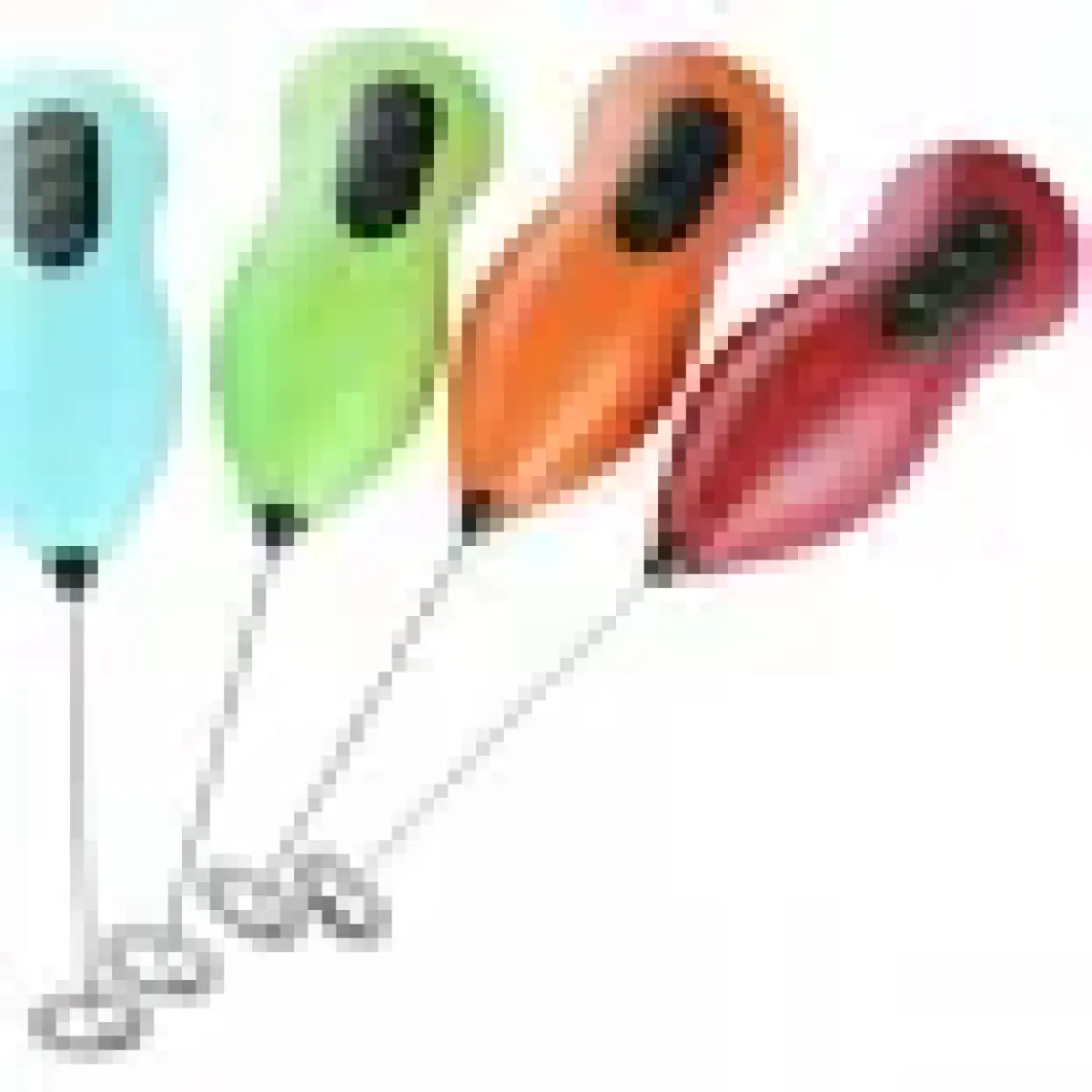 CandyShine Pilli Mini Mixer Kahve Süt Köpürtücü Karıştırıcı Cappuccino Mixer Mavi