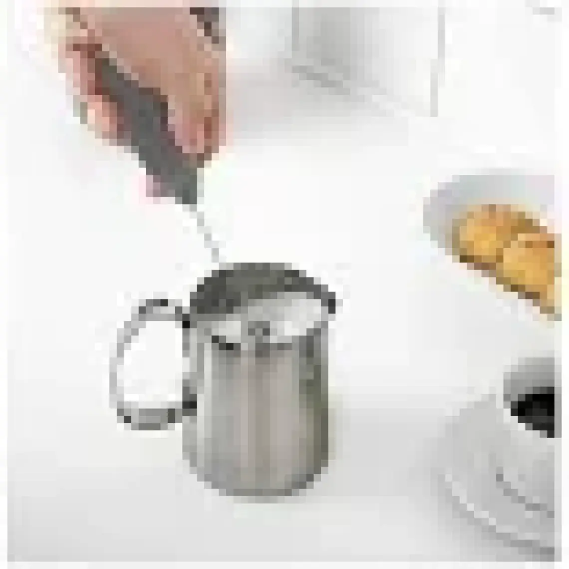 CandyShine Pilli Mini Mixer Kahve Süt Köpürtücü Karıştırıcı Cappuccino Mixer Mavi