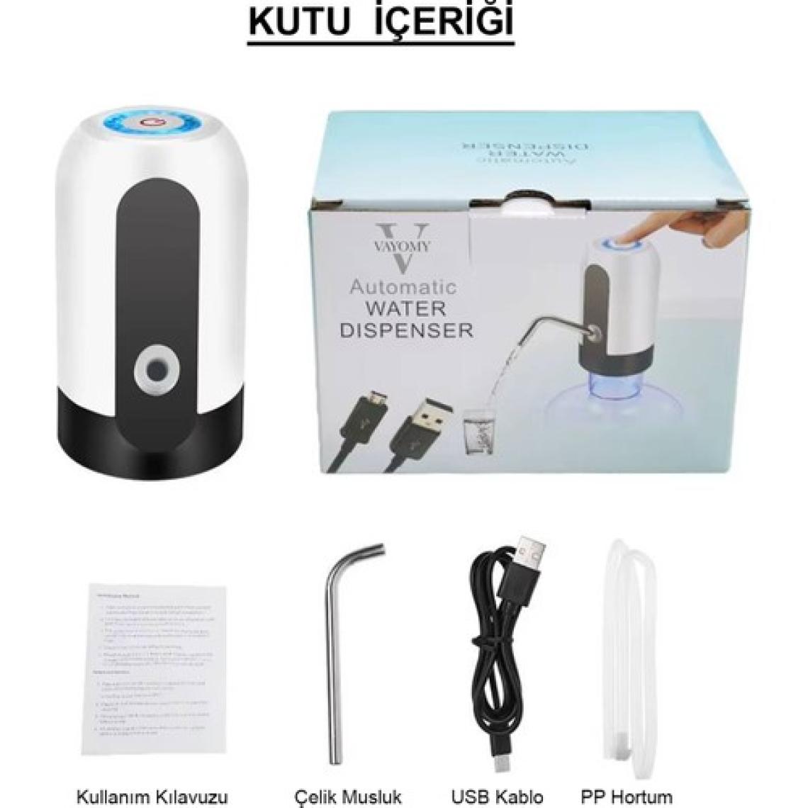 Vayomy Şarjlı Otomatik Damacana Su Pompası  (Bpa Içermez ,ce Belgelidir)