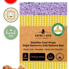 Balmumlu Doğal Gıda Saklama Bezi Başlangıç Set - Beeswax Food Wraps (Balmumu Bezi)