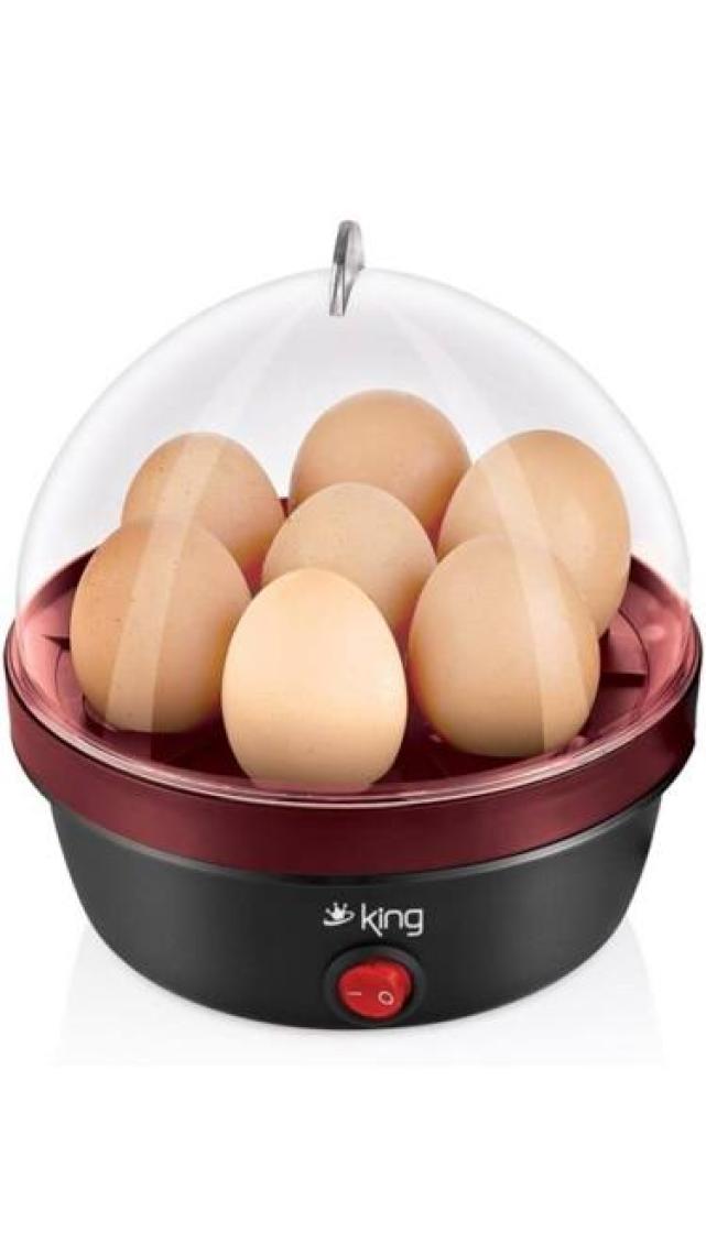 King P-650 Kottos Yumurta Pişirme Makinesi Kırmızı