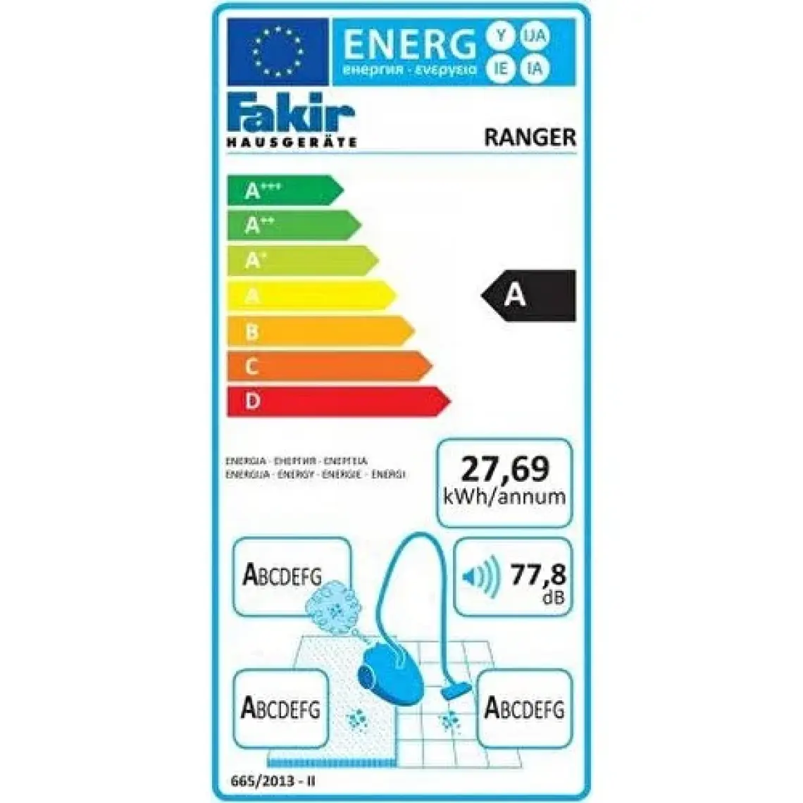 Fakir Ranger On-Off 890 W Toz Torbasız Süpürge