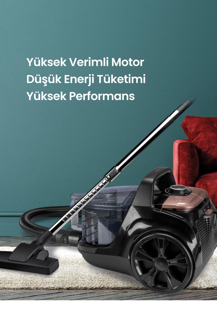 Eva Hepa 13 Filtreli 2.5 Litre Kapasiteli Hız Ayarlı Toz Torbasız Cyclone Elektrikli Süpürge