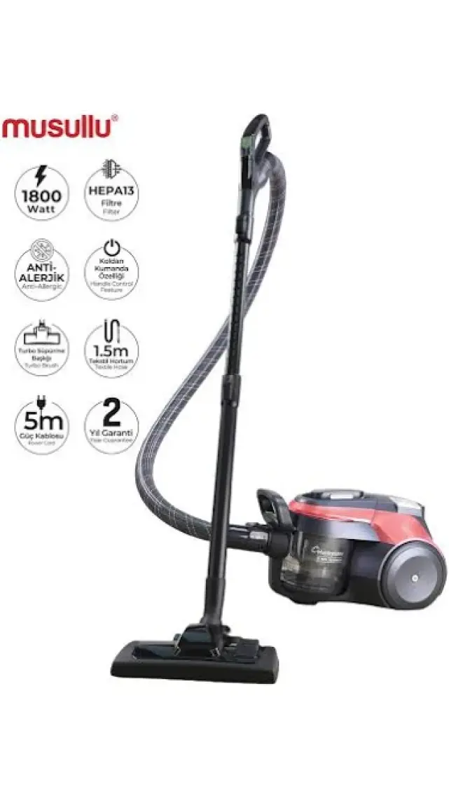 Musullu Multi-Cyclone Toz Torbasız 1800 W Elektrikli Süpürge